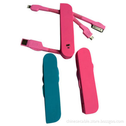 Army knife cable 3-in-1 cord for iPhone 4/4S/5/5S/Samsung